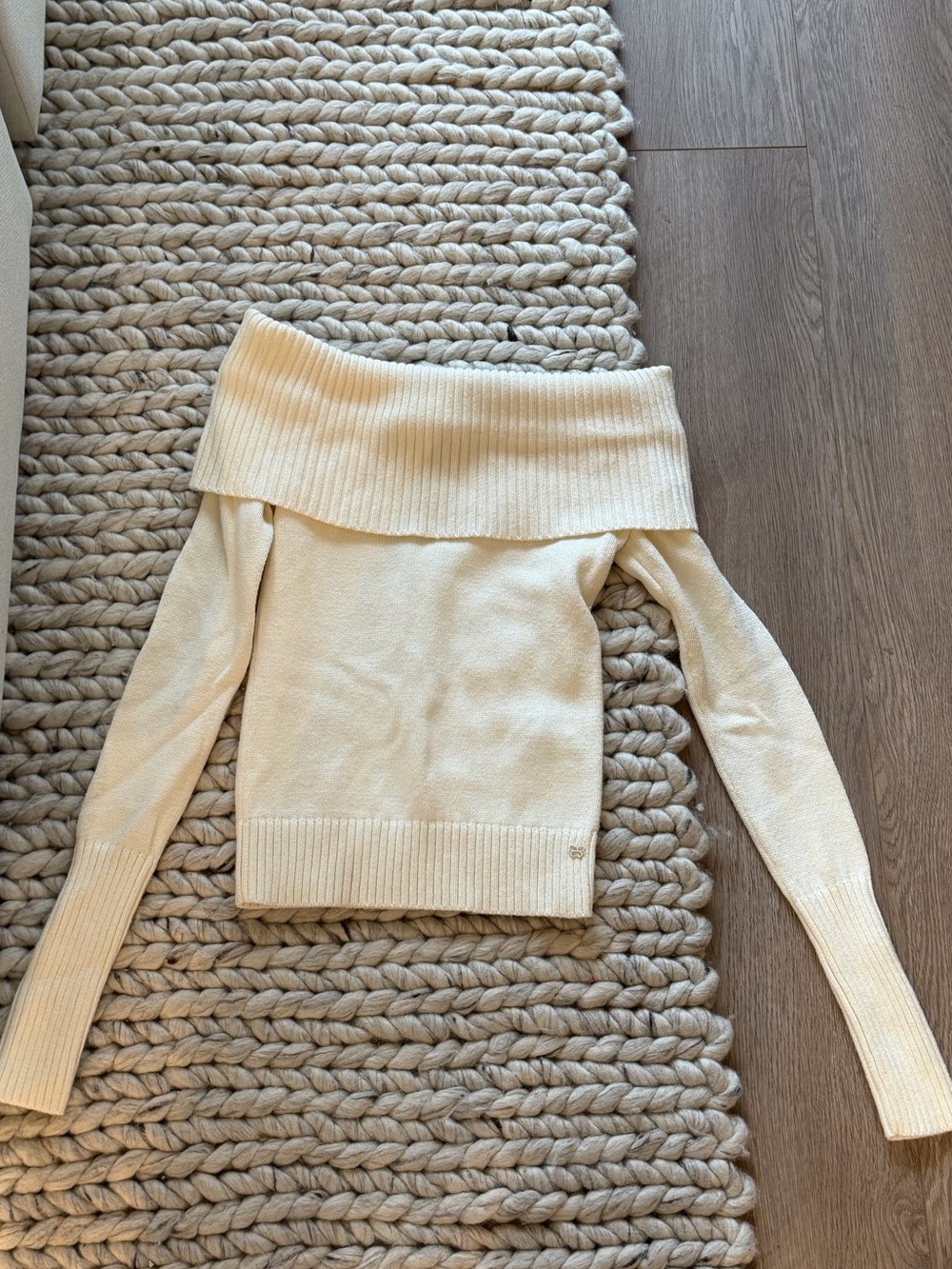 Sunday Best Off-the-Shoulder Cream Knit Sweater